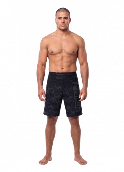 PitBull Trainings-Grappling-Shorts HEX CAMO HILLTOP black